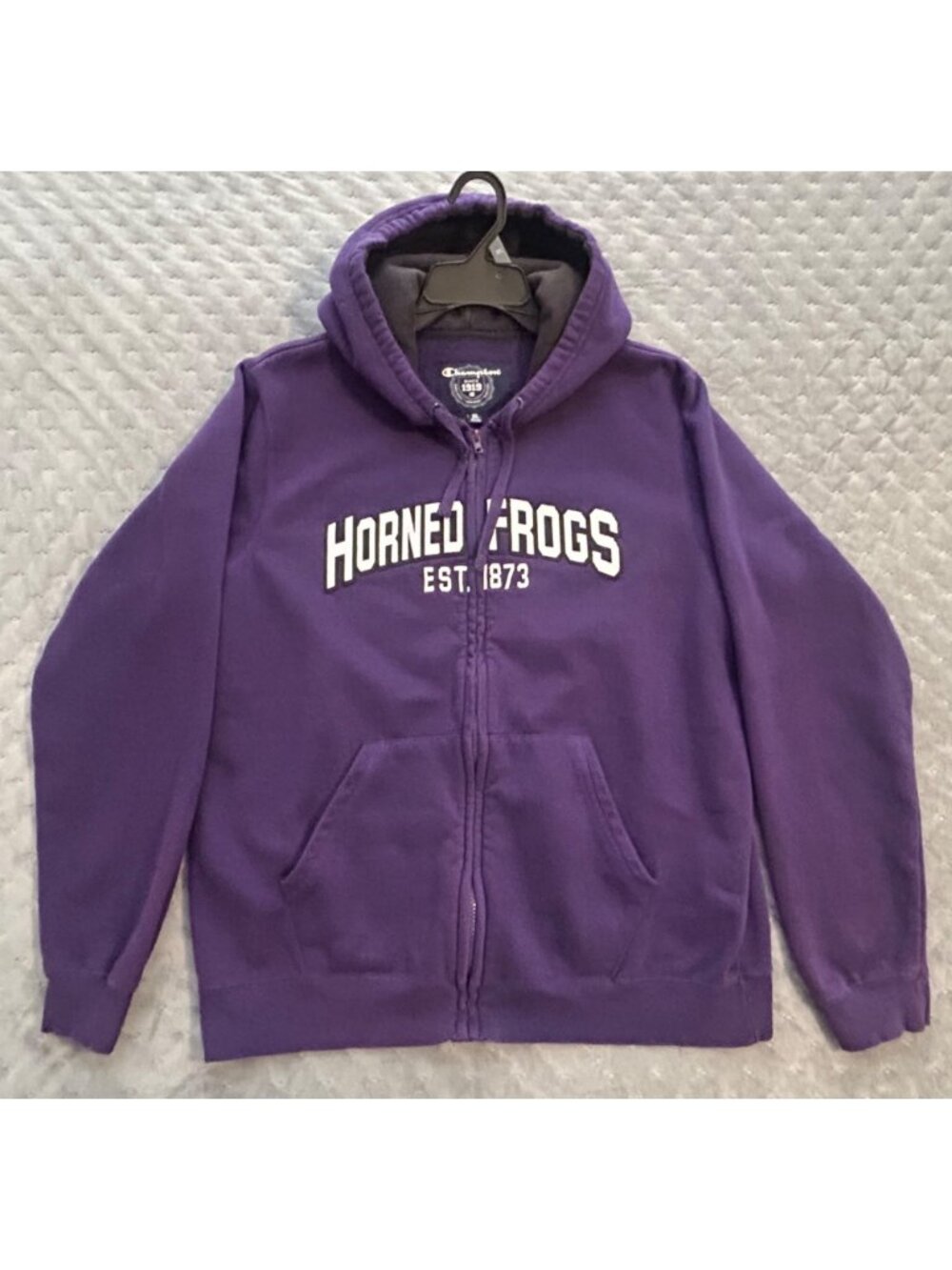 Champion Texas TCU Horned Frogs Purple Full-Zip Hoodie XL College Football Fans - Picture 4 of 8